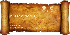 Mutter Vazul névjegykártya